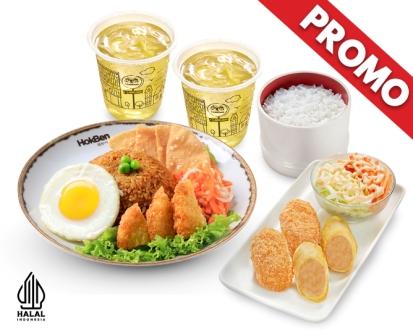 PROMO HARI SUMPAH PEMUDA HOKA HEMAT  3 + YAKIMESHI ROYAL B + 2 OCHA