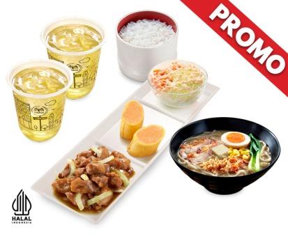 PROMO WEEKEND DEALS SIMPLE SET TERIYAKI 1+ TORI PAITAN RAMEN L+2 OCHA