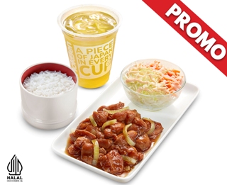 PROMO HARI KESEHATAN SEDUNIA CHICKEN TERIYAKI + RICE + OCHA