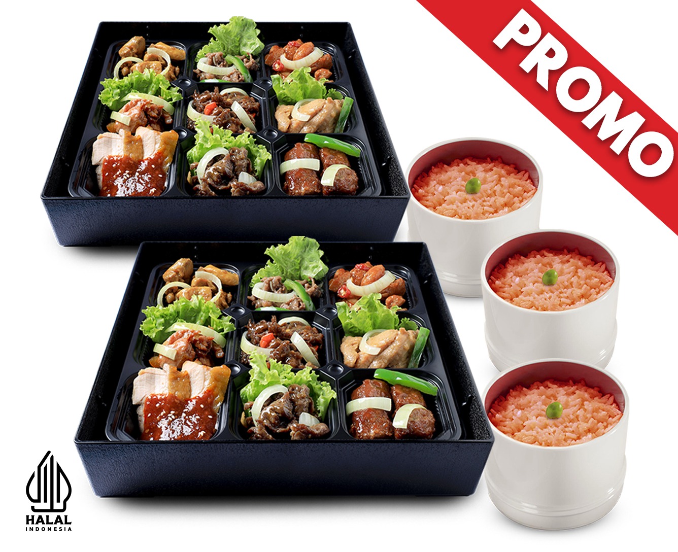 2 IRODORI BENTO ITAMEMONO PLATTER + 3 KETCHUP RICE