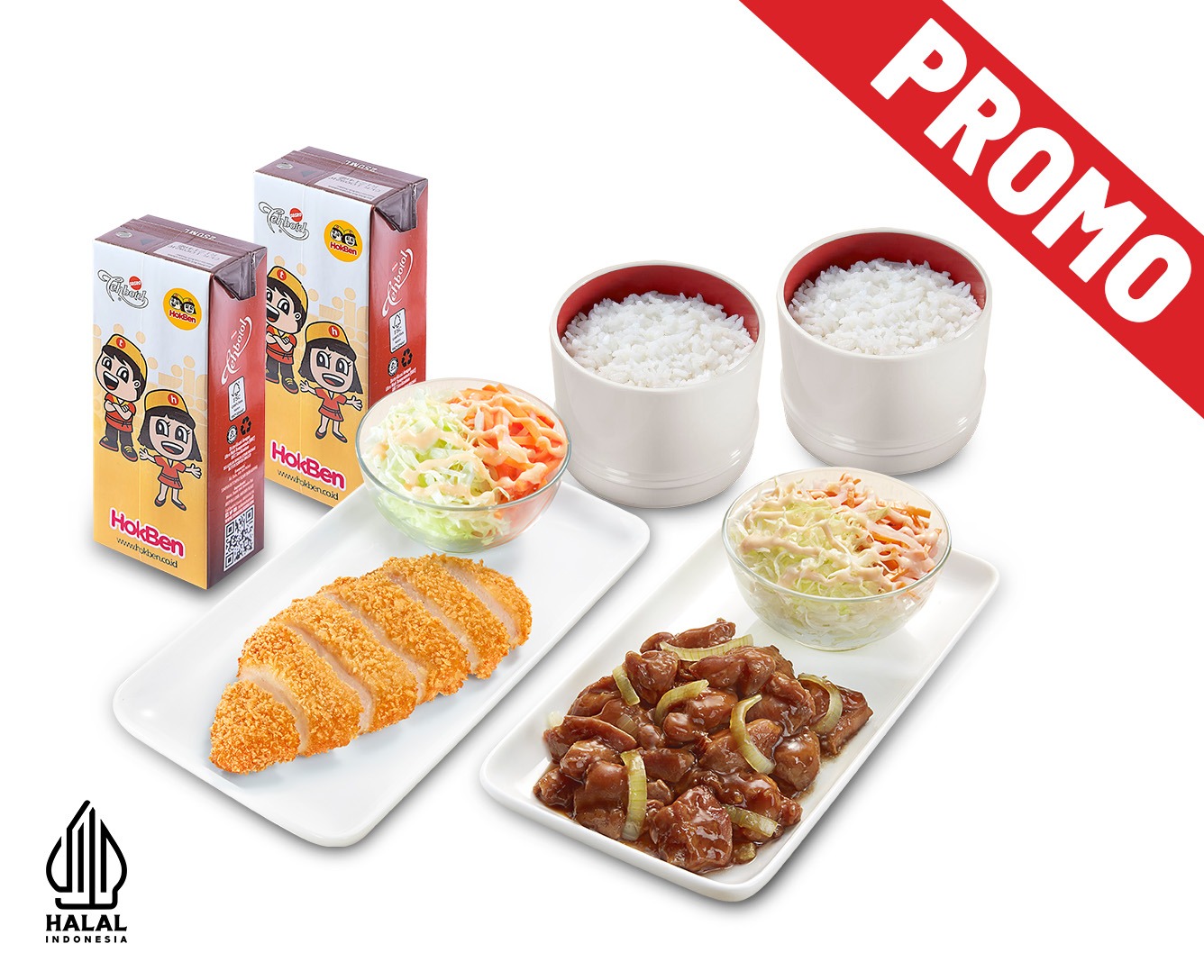 PROMO WORLD TEACHERS DAY CHICKEN KATSU + CHICKEN TERIYAKI + 2 NASI + 2 TEH KOTAK SOSRO