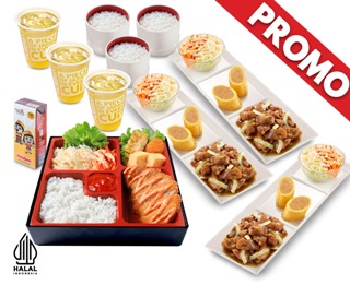 PROMO BENTO RAMADAN 2 + 3 SIMPLE SET TERIYAKI 1 + 3 OCHA