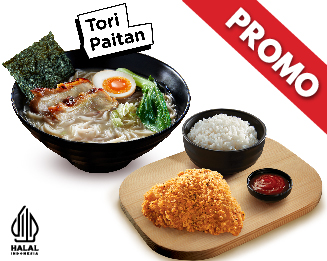PROMO HARI AYAH NASIONAL TORI PAITAN RAMEN L + HOKBEN FRIED CHICKEN 1 PC + NASI   