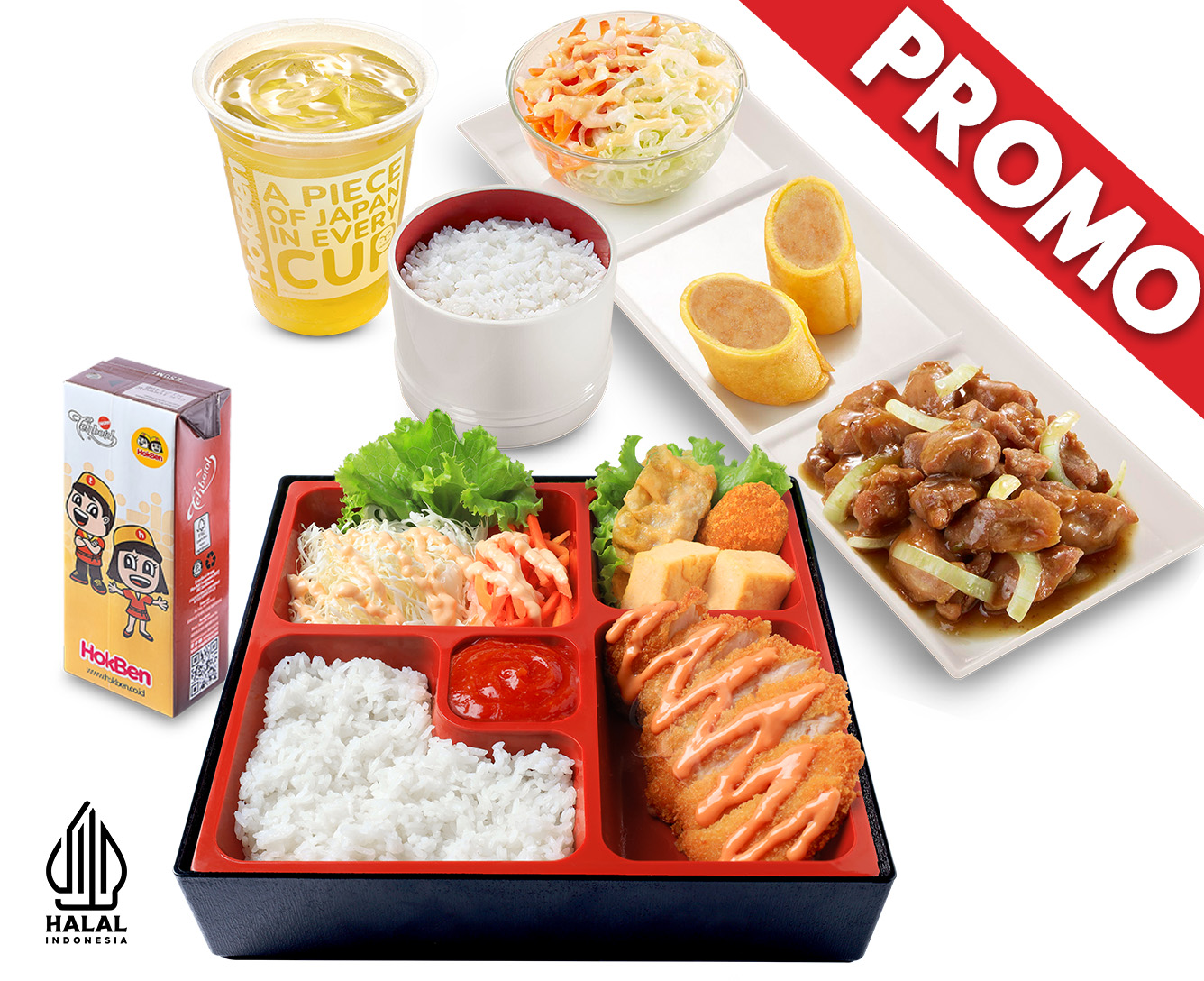 PROMO BENTO RAMADAN 2 + SIMPLE SET TERIYAKI 1 + 1 OCHA