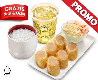 PROMO WORLD EGGS DAY EGG CHICKEN ROLL + NASI + OCHA