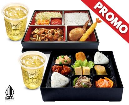 PROMO WORLD FOOD DAY BENTO SPECIAL 1+ IRODORI BENTO 2 + 2 OCHA