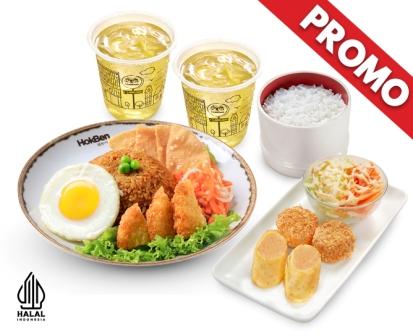 PROMO HARI SUMPAH PEMUDA HOKA HEMAT  2 + YAKIMESHI ROYAL B + 2 OCHA